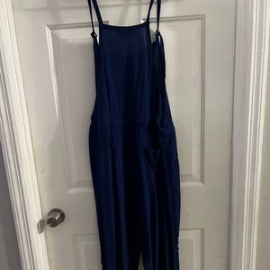 NWOT Blue, rayon overalls. Light and comfy. Brand: Freestyle